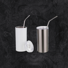 Load image into Gallery viewer, 17 oz Tumbler White/Silver
