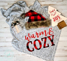 Load image into Gallery viewer, Grey Sweater Fleece Blanket
